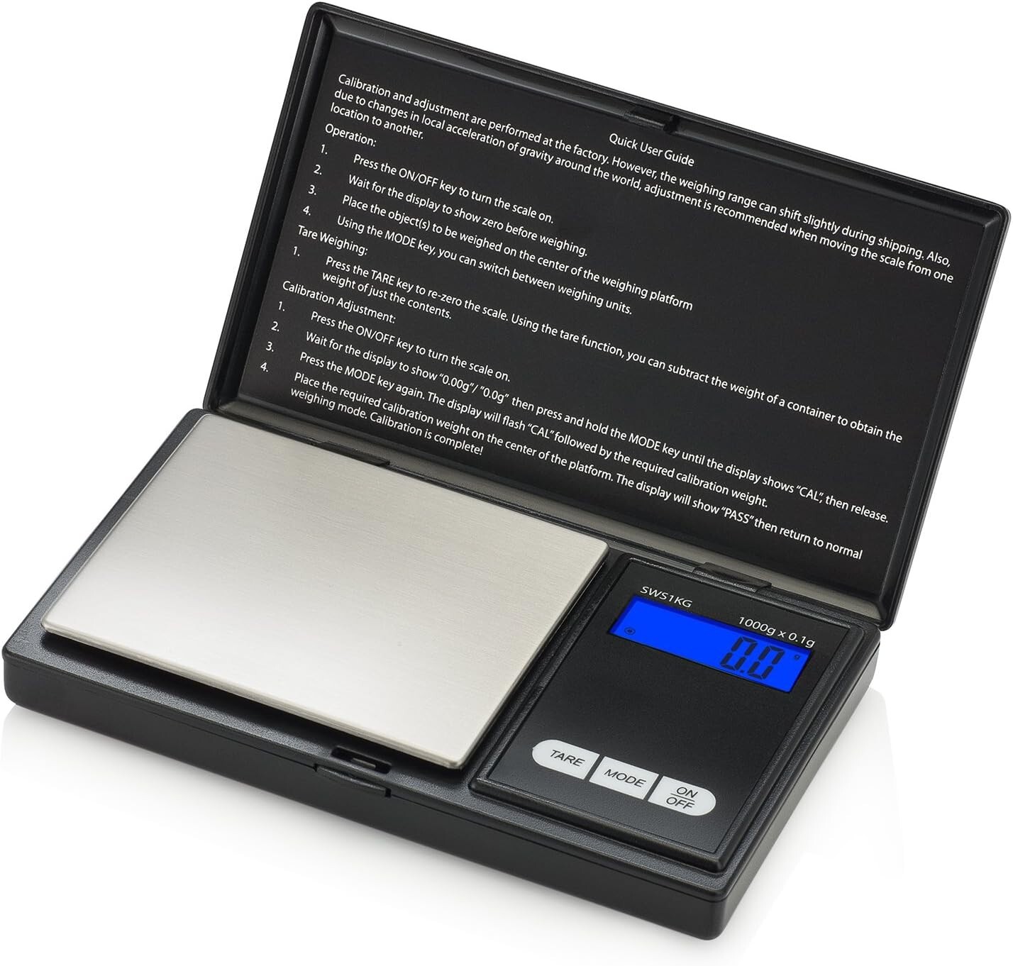 Smart Weigh Digital Pocket Gram Scale, 1000g x 0.1 Grams, Digital Gram Scale, Je