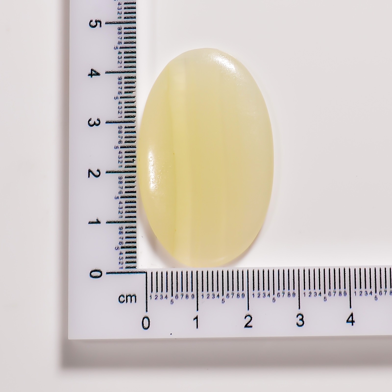 53 Ct AAA Natural Yellow Calcite Oval Shape Cabochon Loose Gemstone 44X26X5 mm
