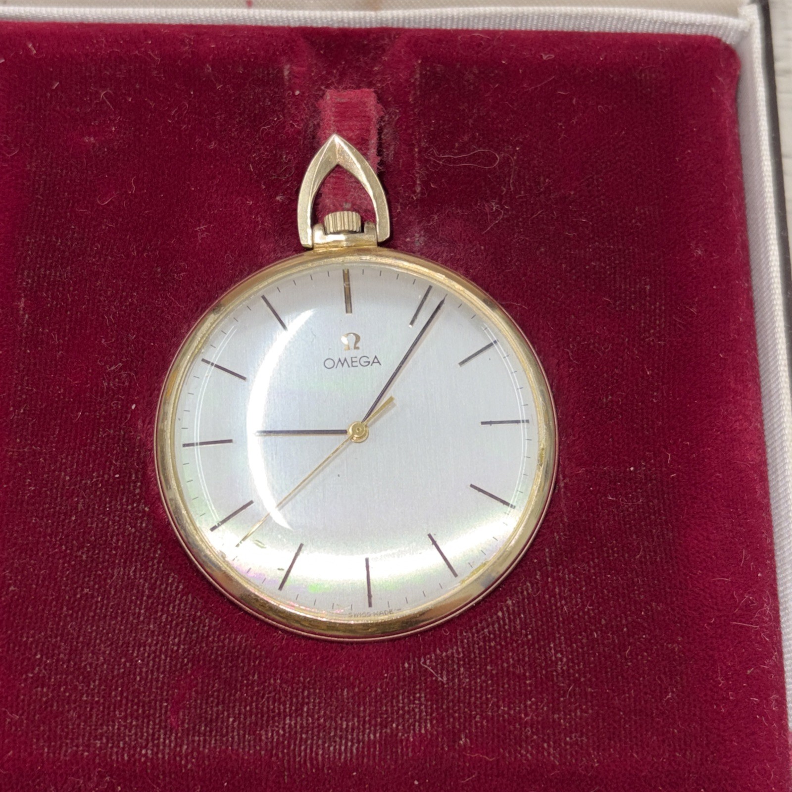 Vintage 1960s Omega 10K Gold Filled Dress Pocket Watch Central Seconds