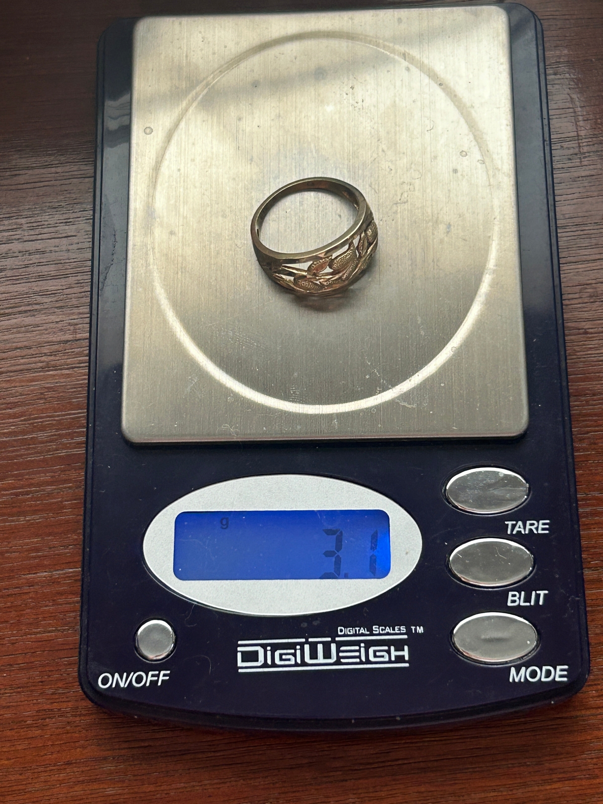 10k Yellow Gold Open Work Floral Motif Cocktail Ring Band Sz 7