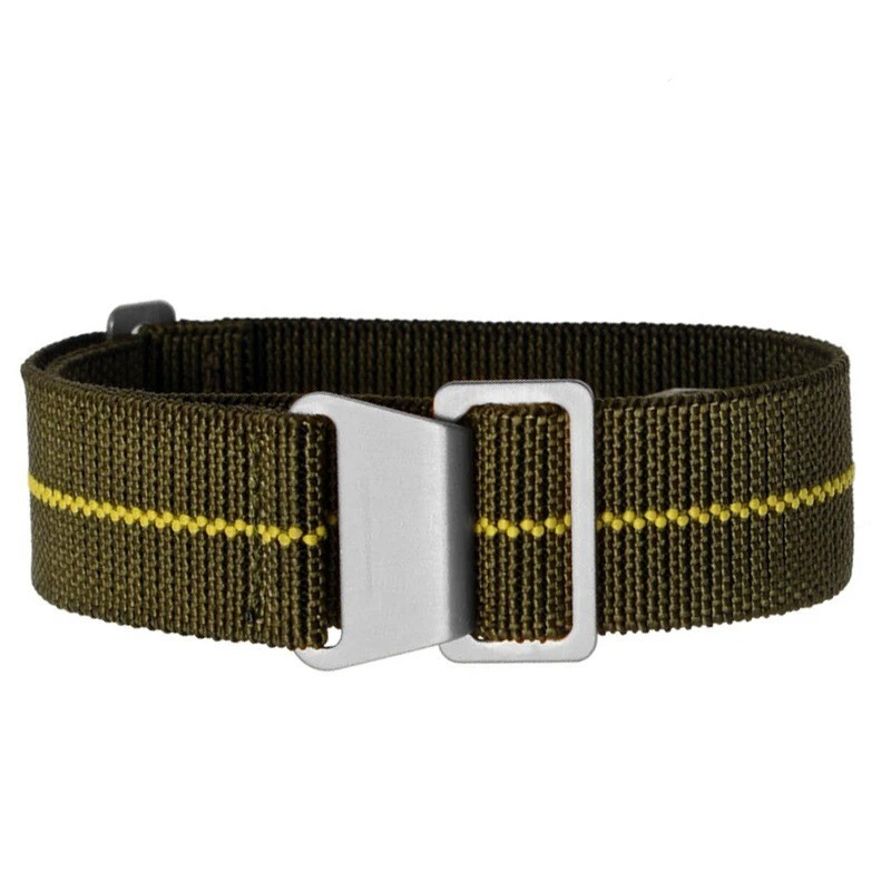 60s French Troops Parachute Bag Elastic Watch Strap 20mm 22mm Nylon Watchbands