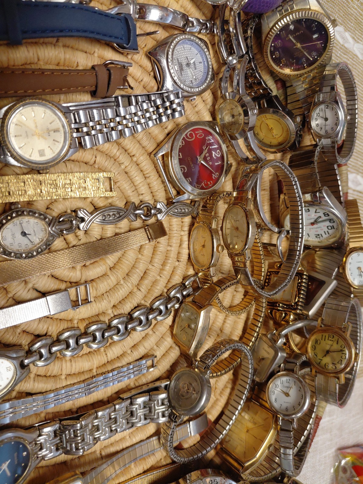 Watch Time Piece Wristwatch Lot Variety Citizen,timex,consort,seiko,armitron Etc