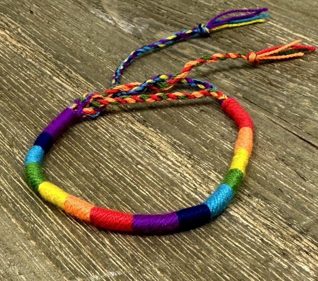 Rainbow Braided LGBTQ Gay Pride Bracelet
