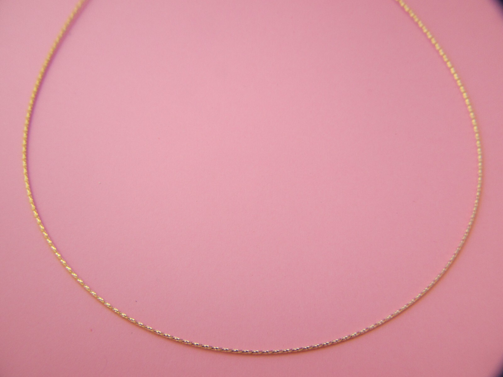 Real 10K Gold Omega Necklace Chain made in Italy