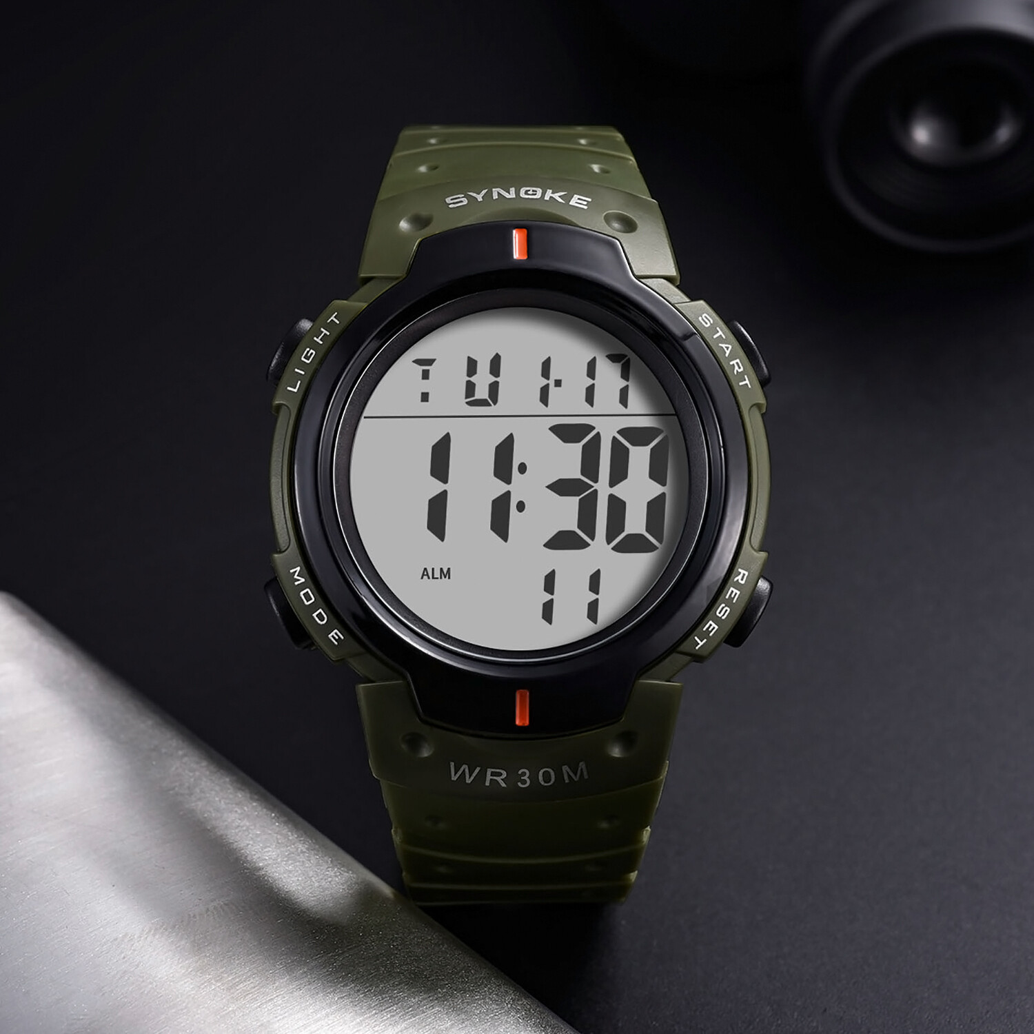 SYNOKE LED Digital Sport Watch Stopwatch Date Military Waterproof Men Wristwatch