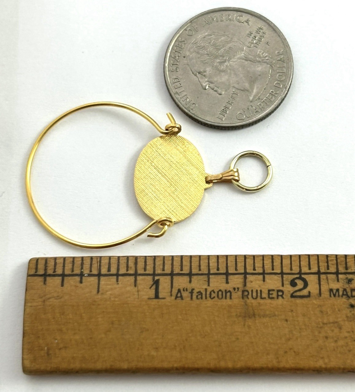 Vintage Charm Holder Pendant Vintage Jewelry Gold Plated Metal