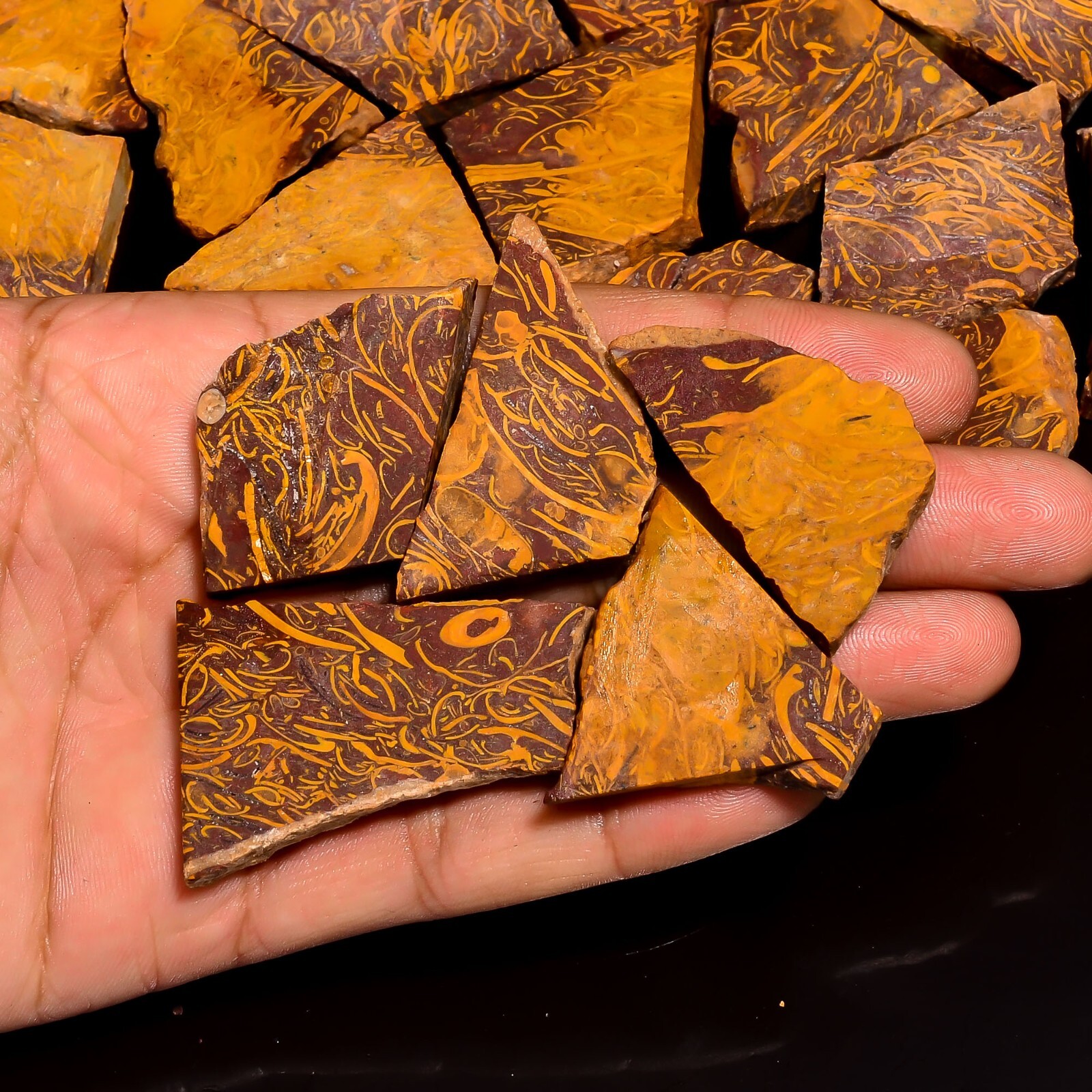 Natural Mariam Jasper Slice Rough Gemstone Raw Mariam Jasper Stone Small Slab