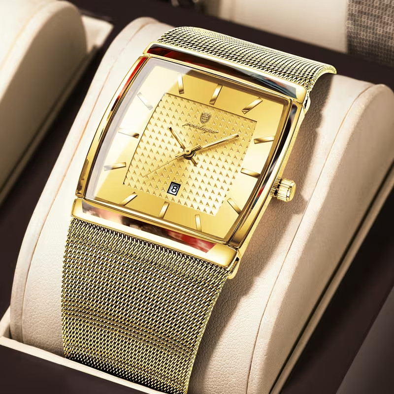 Men’s Clasic Casual/Business Watches – Date Window – Stainless Mesh Band