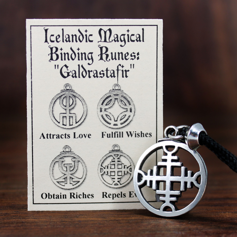 Pewter Rune to Repel Evil Talisman Protection Amulet Icelandic Necklace Pendant