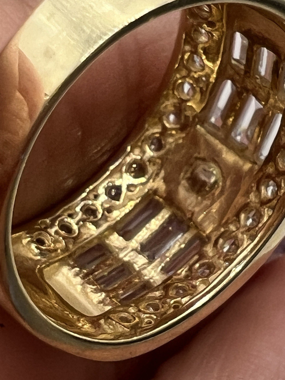 Sale GOLd Ring 14k YELLOW solid engagement Round wide thick carat size 5 ASK 4 6