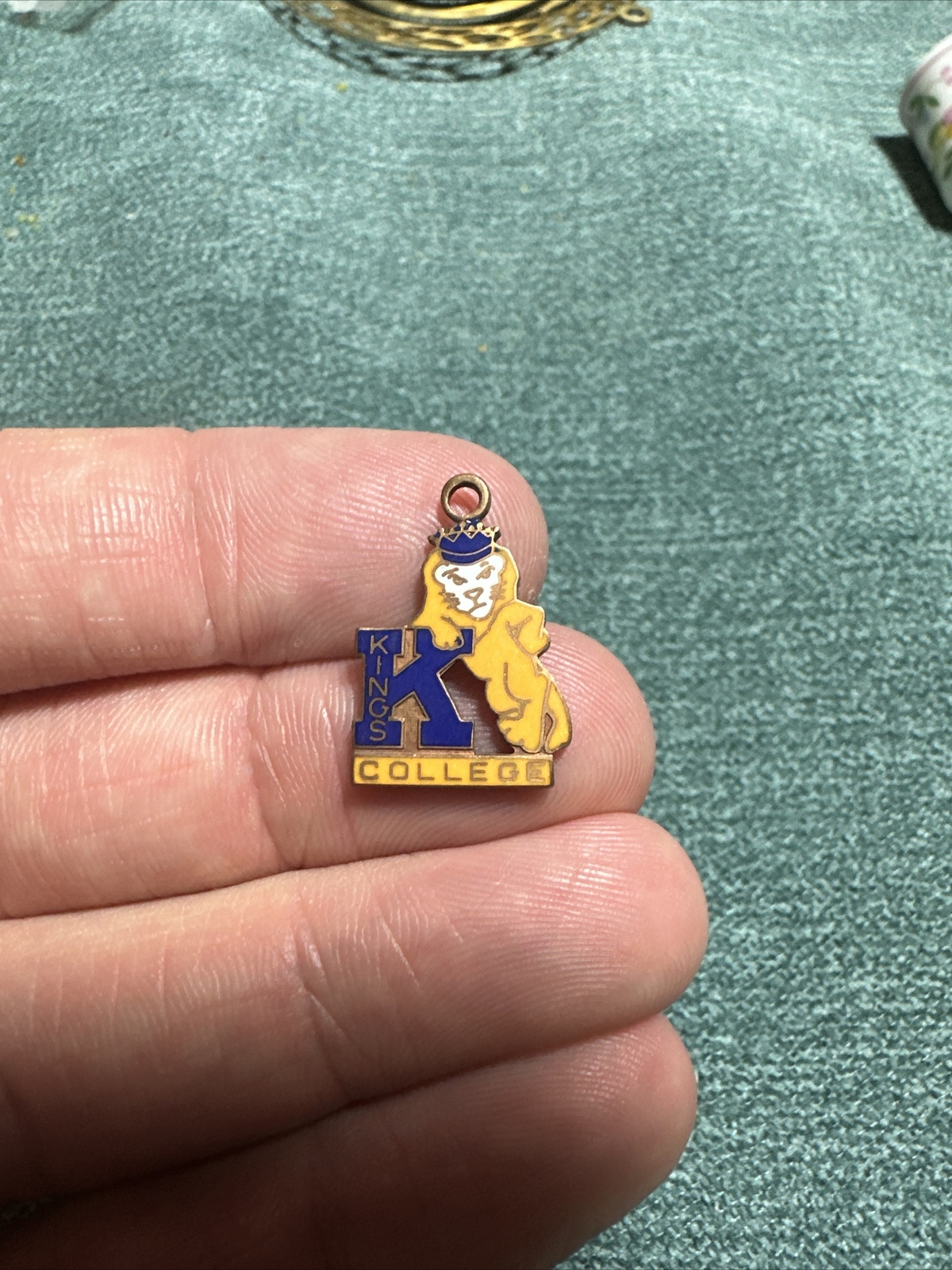 Vintage Kings College Pa Enamel Lion Charm