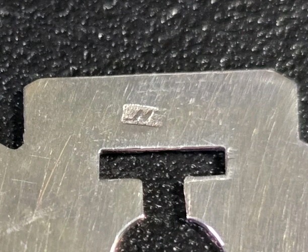 Vintage Sterling Silver Razor Blade Pendant