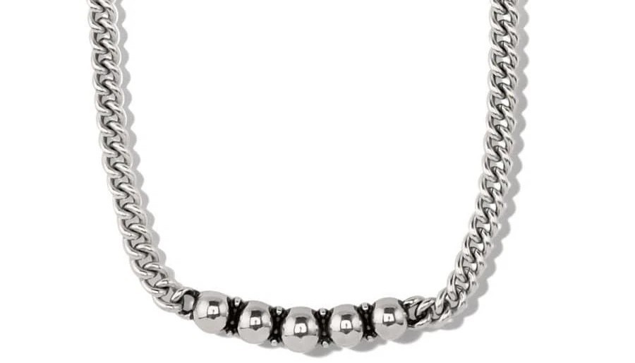 Brighton PRETTY TOUGH NWT $78 Silver Beaded Collar Necklace