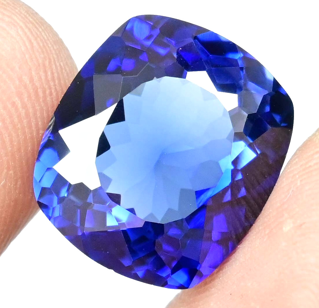 17.95 Ct Natural Flawless Ceylon Blue Sapphire Cushion Certified Loose Gemstone