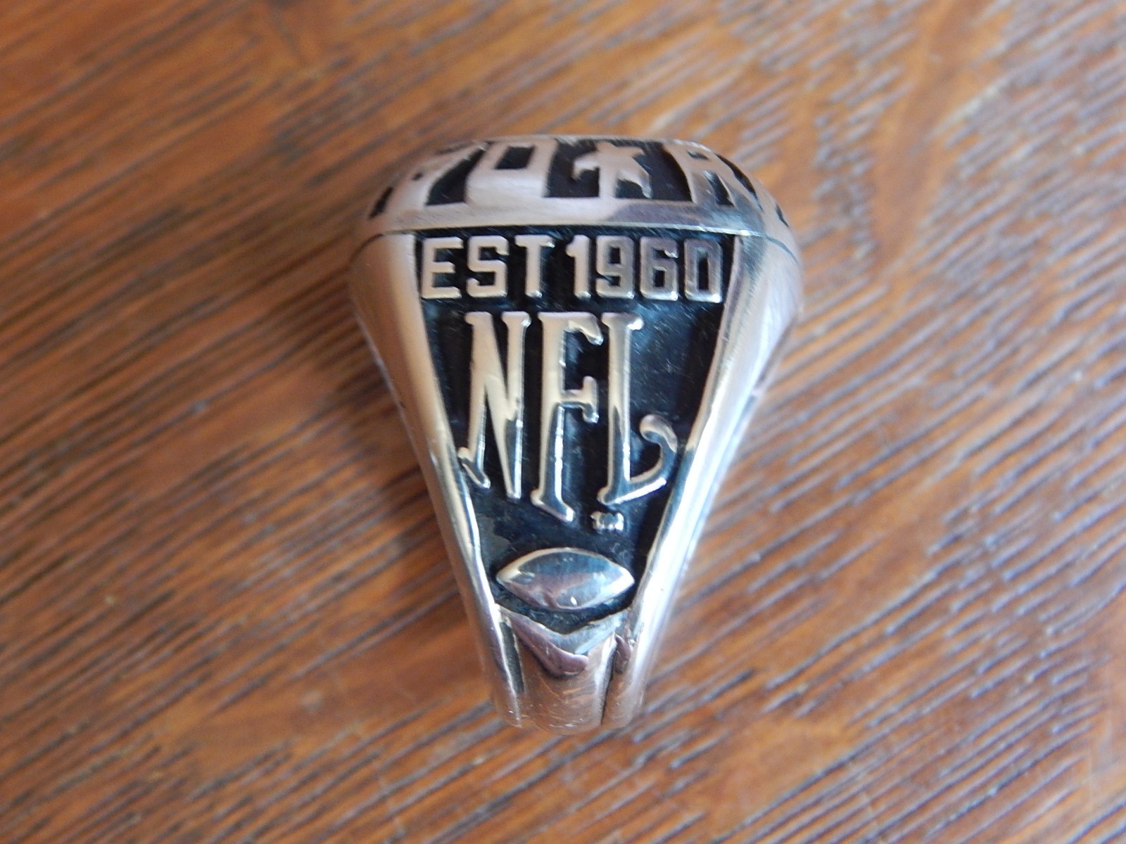 NFL Oakland Raiders Ring Sterling Silver 1995 Football Mens Ring 9.5 31 Grams