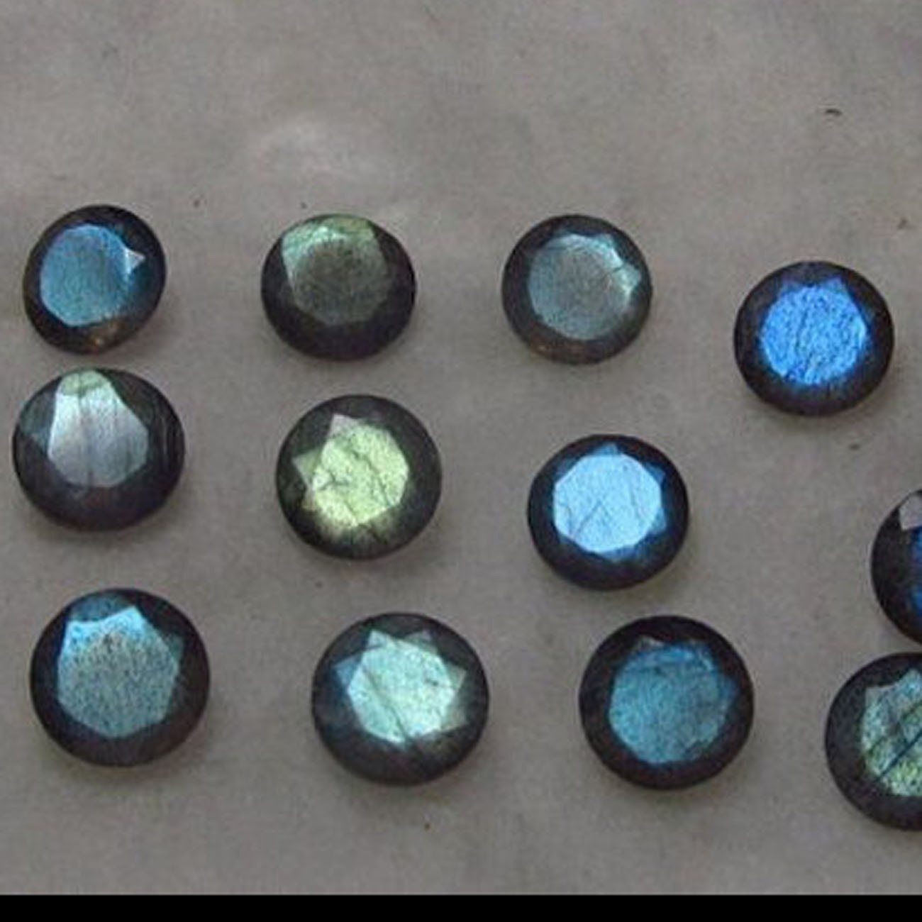 Blue Labradorite Round Faceted Cut 3mm to 15mm Natural Loose Wholesale Gemstone