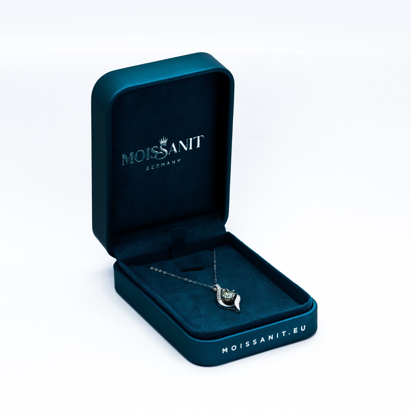 Luxury Moissanite Necklace Elysia Brilliance in 925 Sterling Silver, 1.0 ct