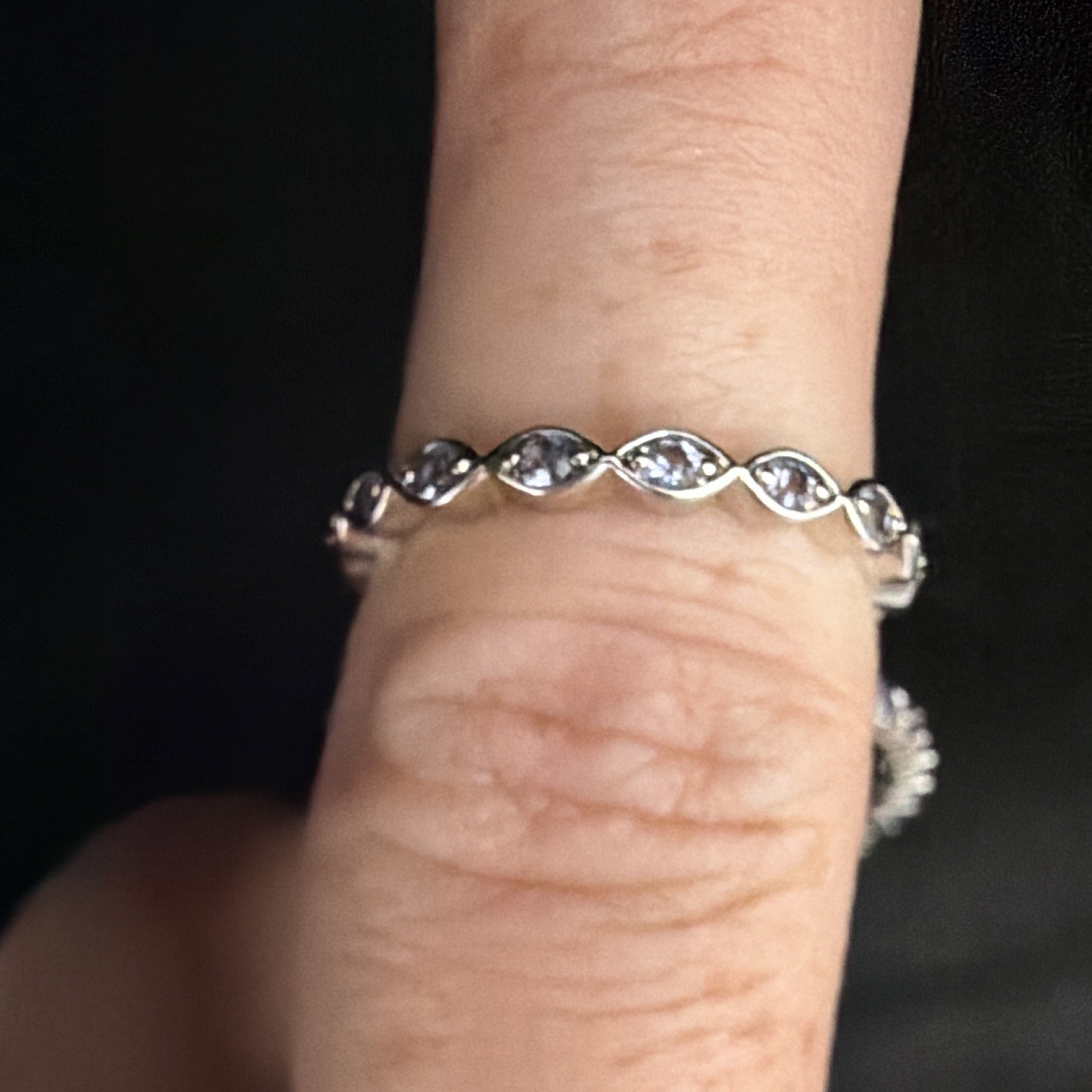 Bomb Party *FARMHOUSE UNICORN* Rhodium Plated Sapphire CZ Pavé Size 9