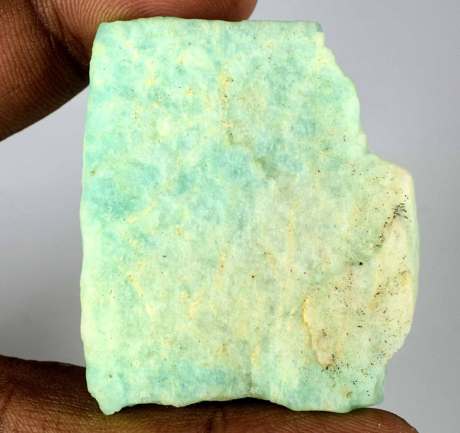 207 Ct Natural Untreated African Green Amazonite 45 x 39 mm Gemstone Rough