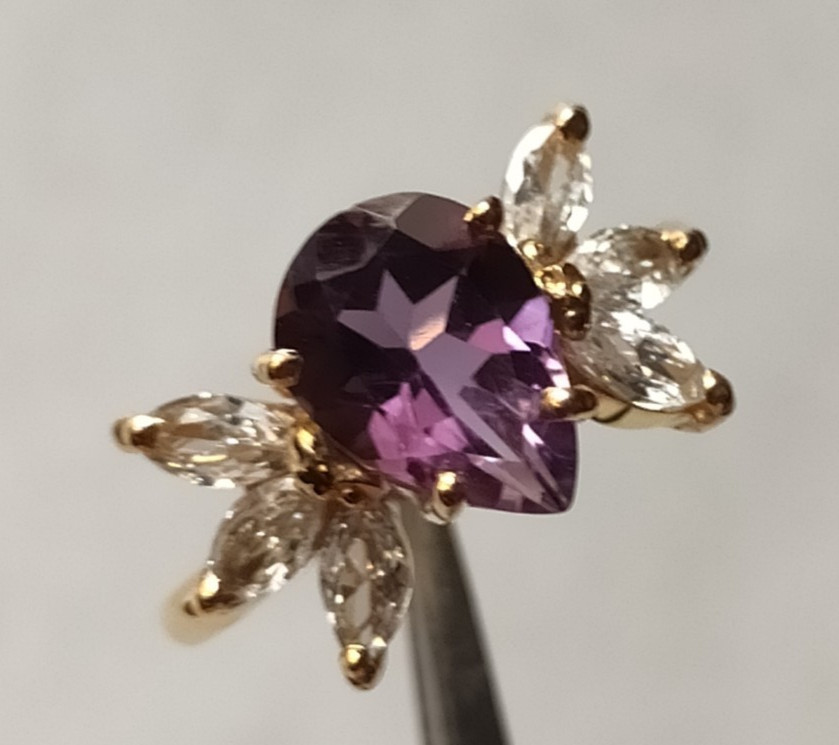 Elegant Amethyst Ring 925 Sterling Silver Handmade Women Jewelry Purple Stone