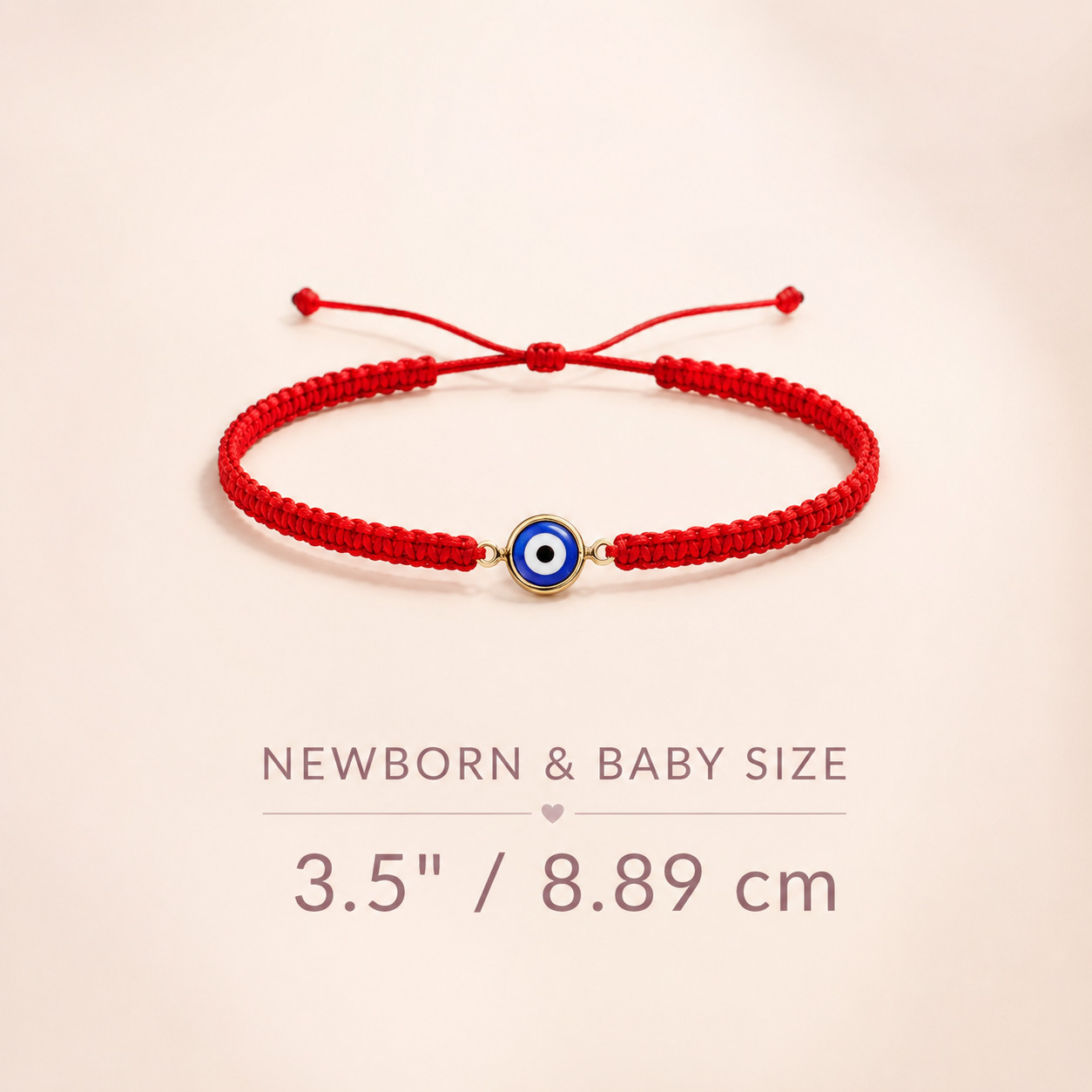 Baby Evil Eye Red Bracelet, Unisex, Goldfilled, Pulsera Bebe, Hilo Rojo