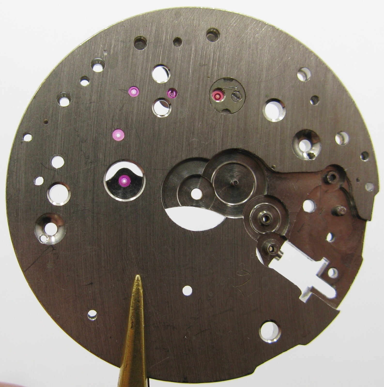 Venus 188 chronograph watch part main plate #100
