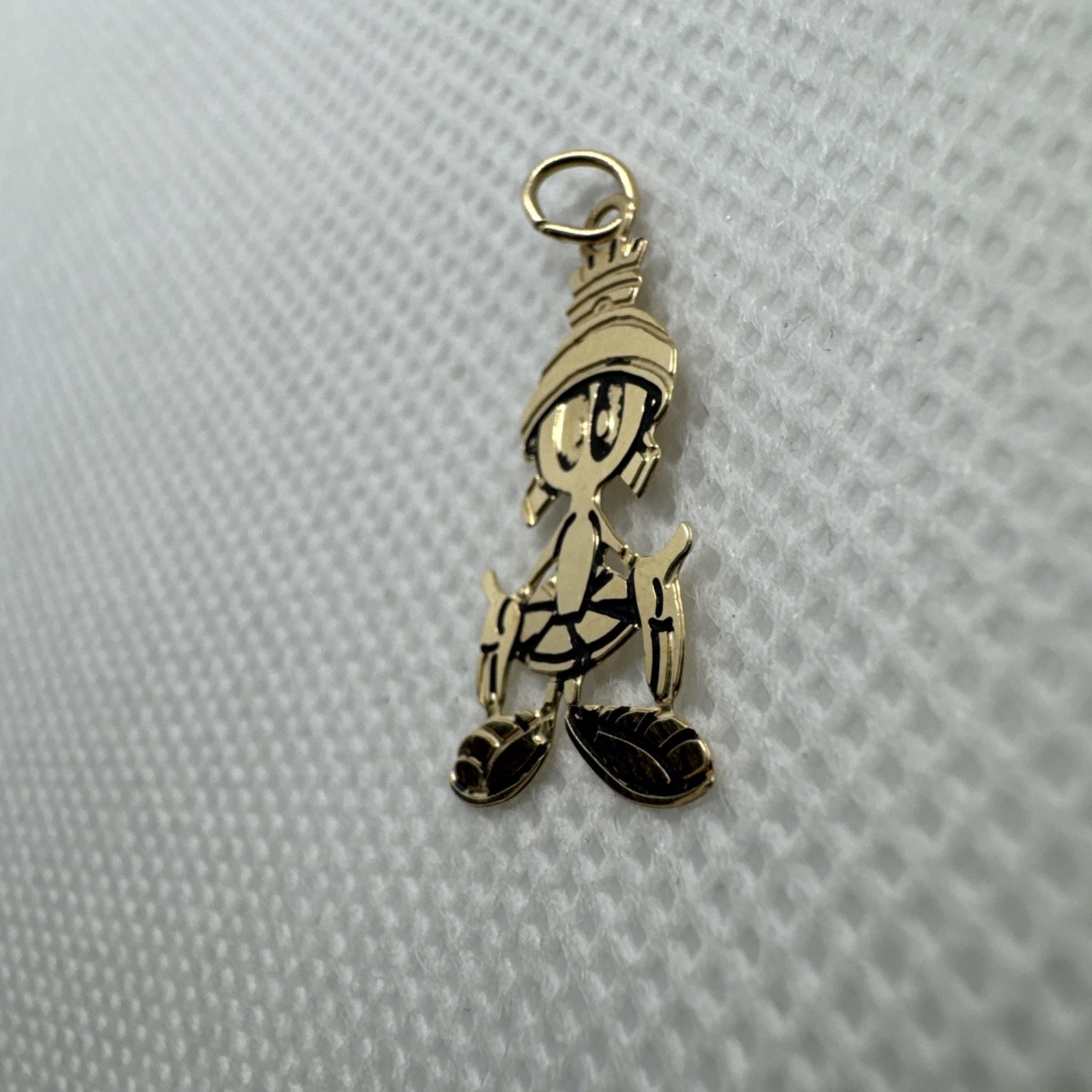 MA 14K Yellow Gold Fine Jewelry Warner Bros Marvin The Martian Pendant