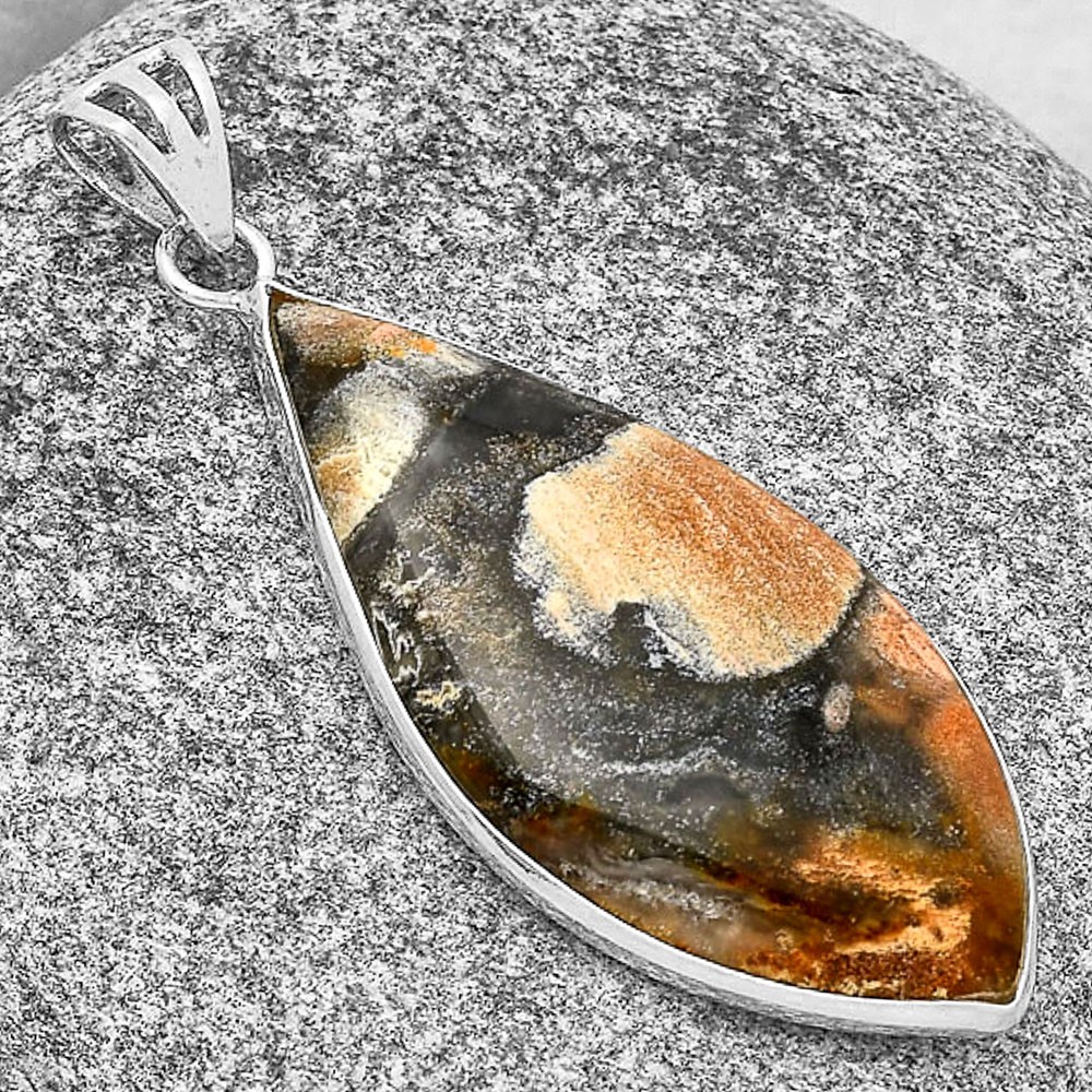 Natural Tabu Jasper 925 Sterling Silver Pendant Jewelry P-1001