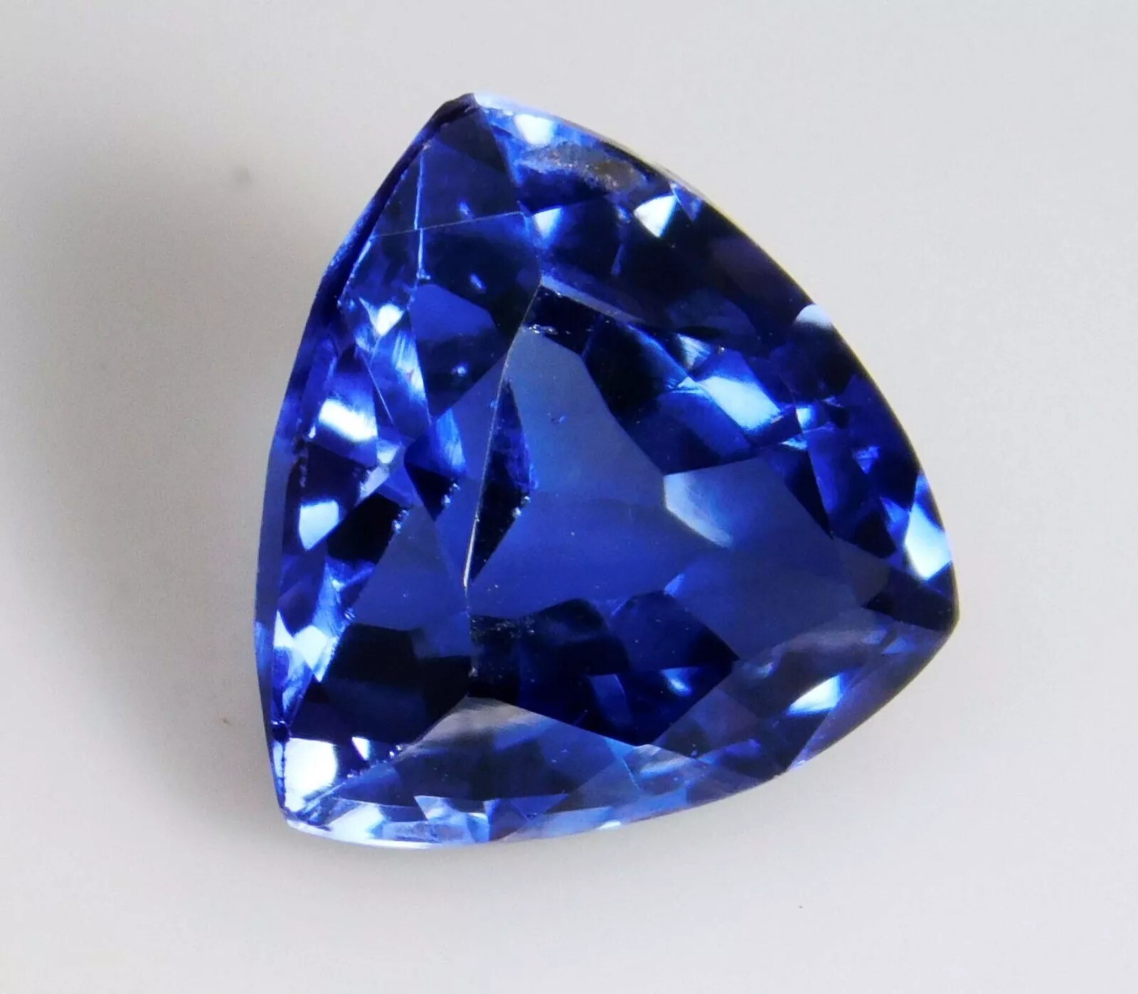 Arkansas Blue Benitoite 5-7 Ct Natural EGL Certified Trillion Cut Rare Gemstone