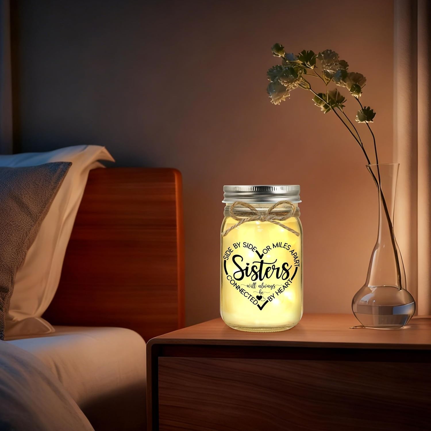 Heartwarming Sister Mason Jar Gift with Light – Perfect for Every Occasion