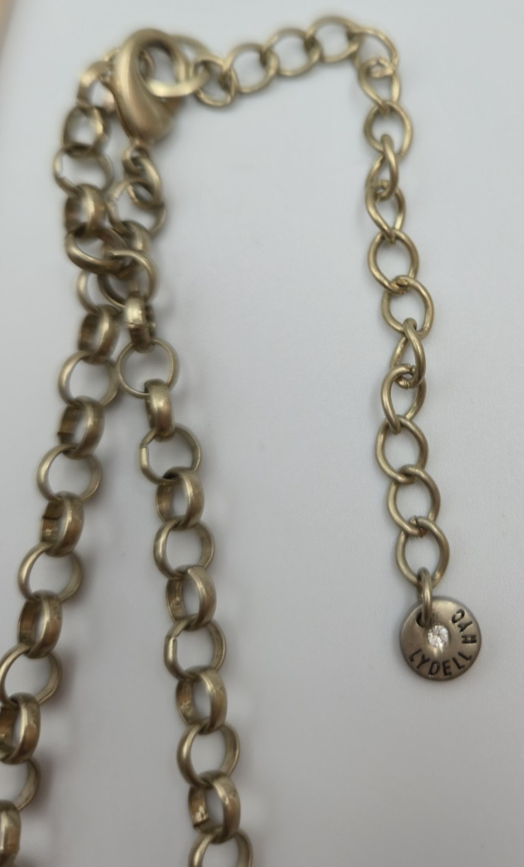 Lydell NYC Statement Necklace Chunky Beaded Rhinestone Gold Tone Bib Style 229