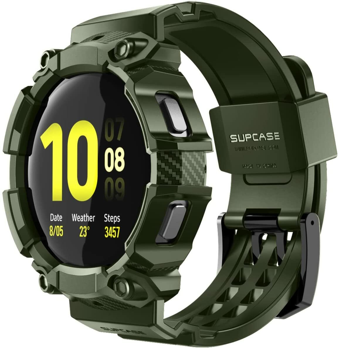 For Samsung Galaxy Watch 4 (44mm) SUPCASE Wristwatch Bands Rugged Bumper Strap