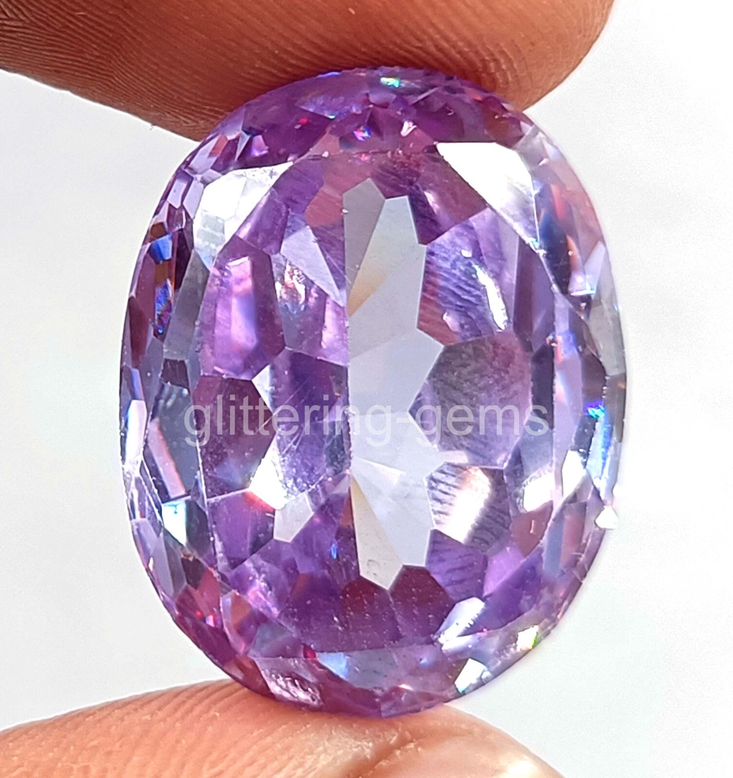 Natural Purple Amethyst 40.55 CT Oval Shape Certified Loose gemstone 5AIL