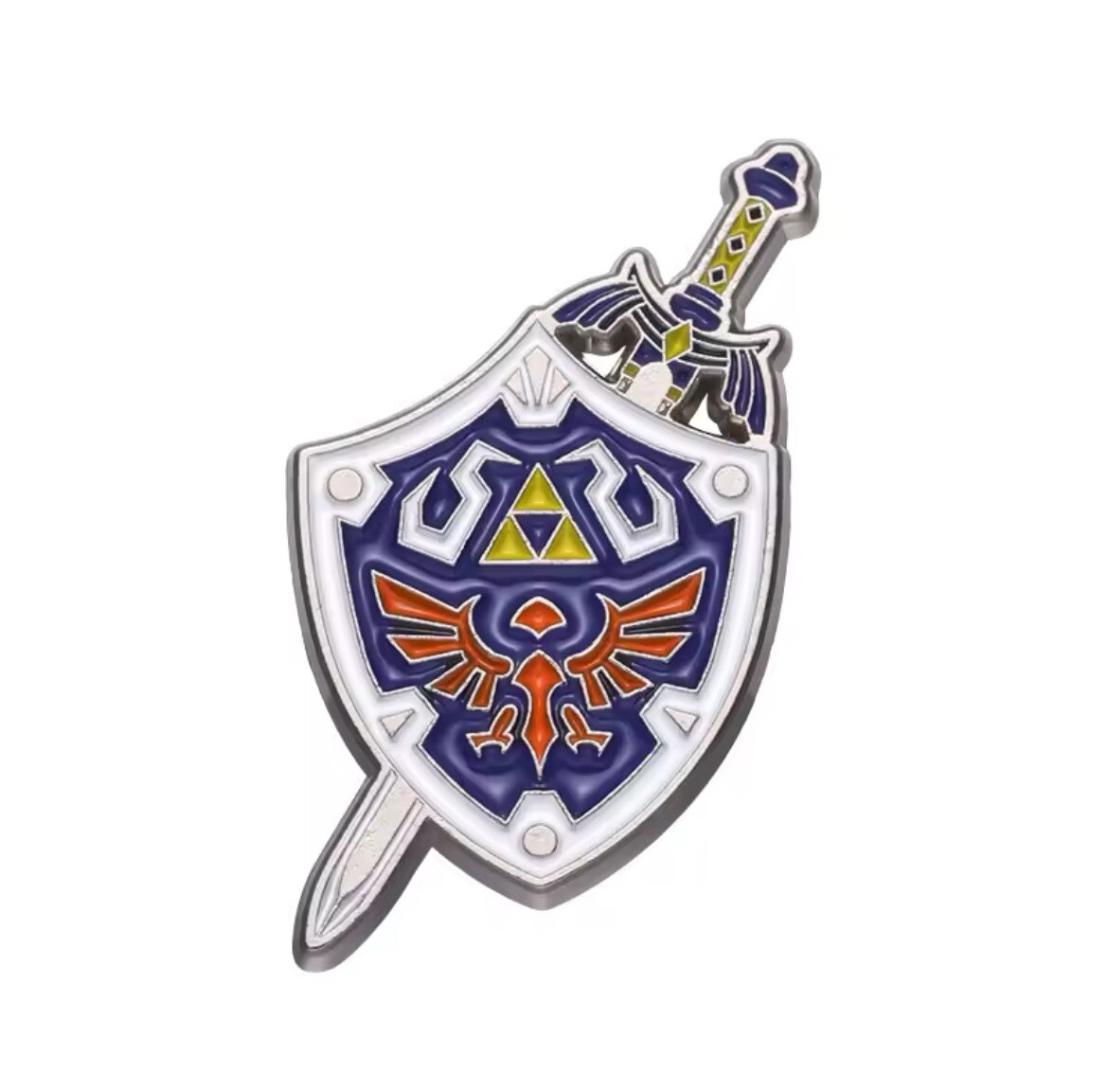 Zelda Style Pin Set 6pk Rubber Back Brooch Zelda Master Sword Pin Majoras Mask
