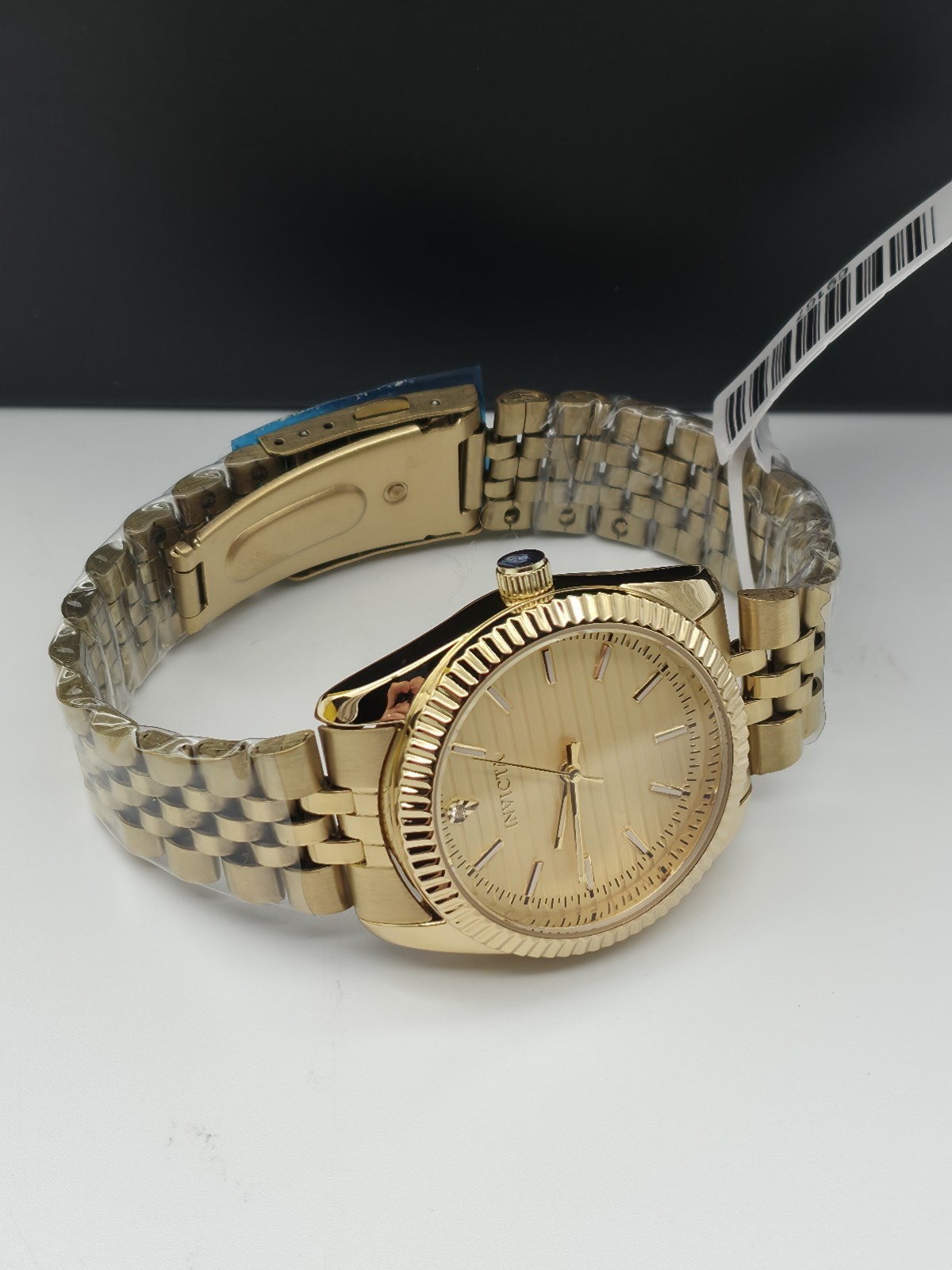 Invicta Celestial Men’s 36mm Gold SS Watch Quartz Flame Fusion NEW