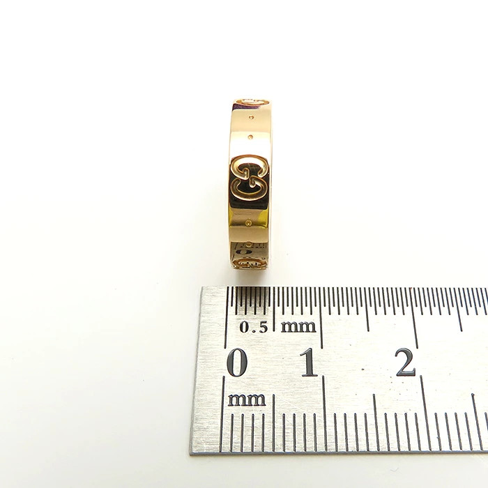 Gucci Icon Ring 750PG Pink Gold US 4.5 3.5g with Case