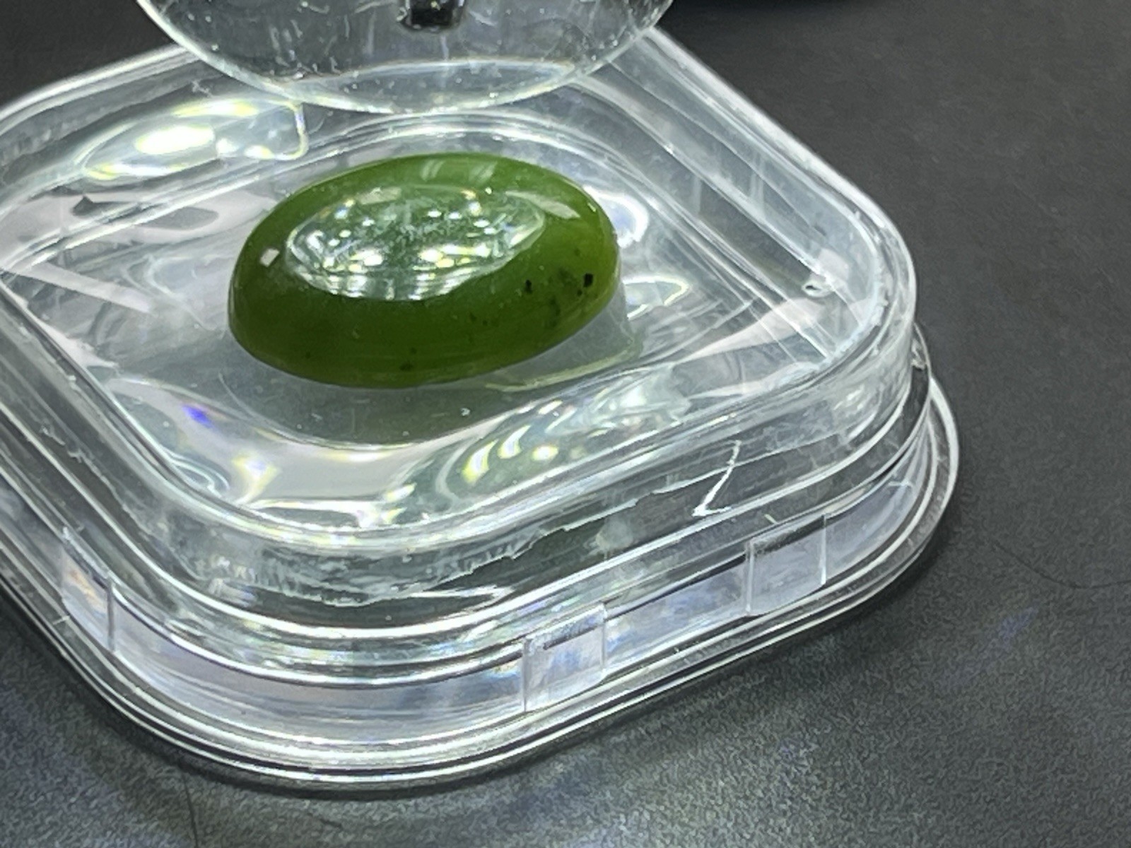 Natural Nephrite Jade Cabochon 7.85ct Oval Gemologist Verified Untreated Green