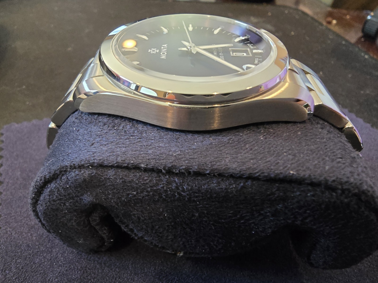 Monta Noble Blue Dial watch, very good condition! Box included.