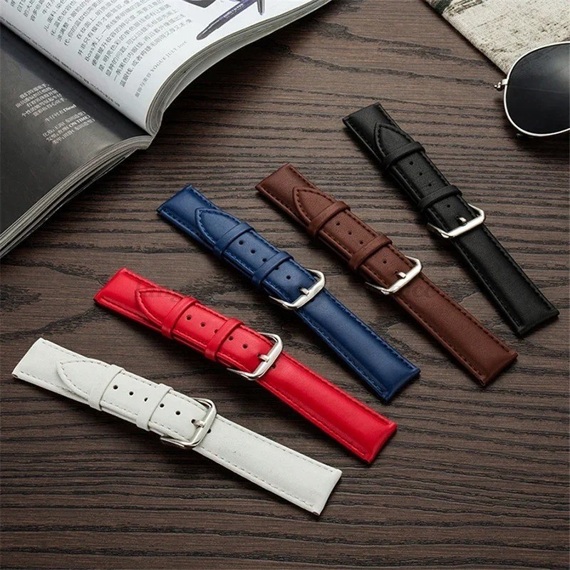 16mm 18mm 20mm 22mm 24mm Genuine Leather Watch Band Strap Bracelet