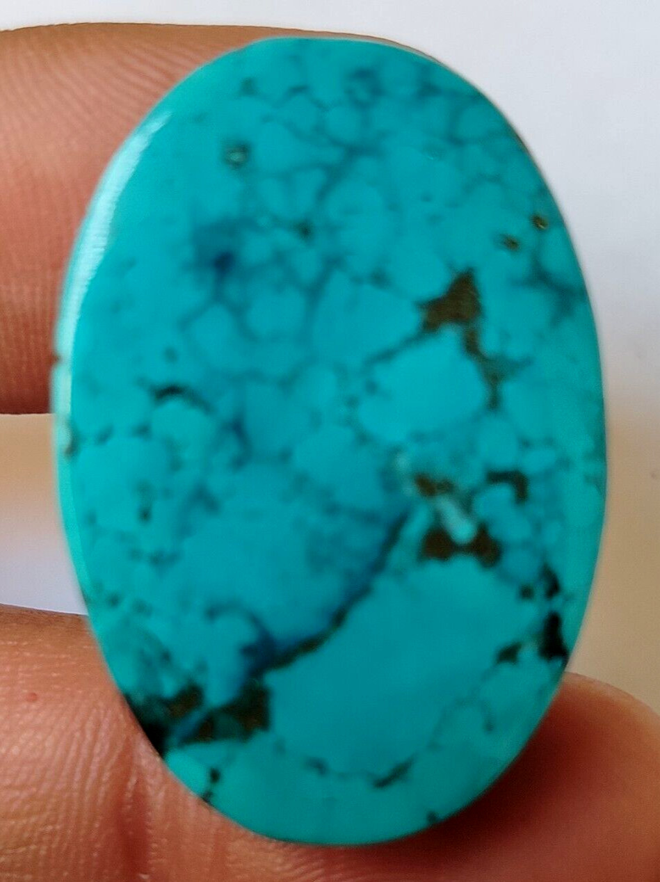 53.80 Ct. Natural Arizona Blue Spiderweb Turquoise Oval Cabochon Loose Gemstones