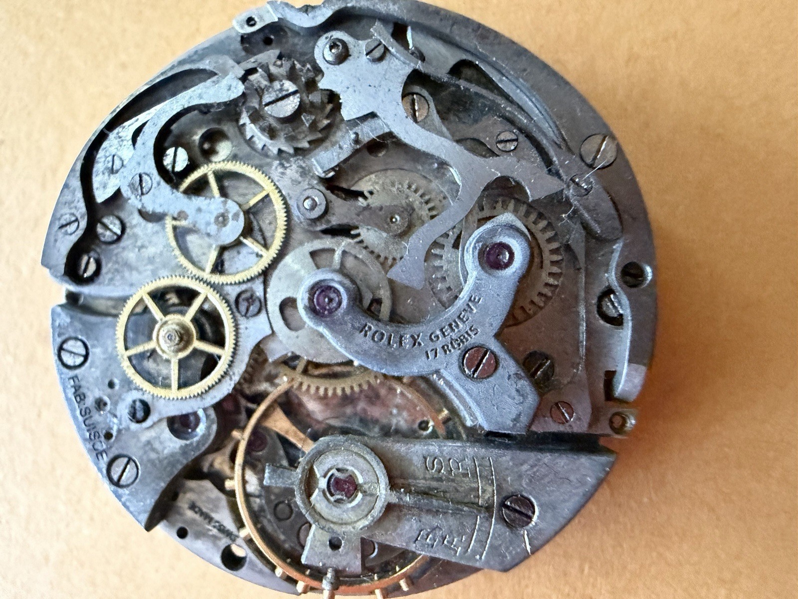 Rolex vintage circa 1940s Valjoux 71 chronograph movement/dial