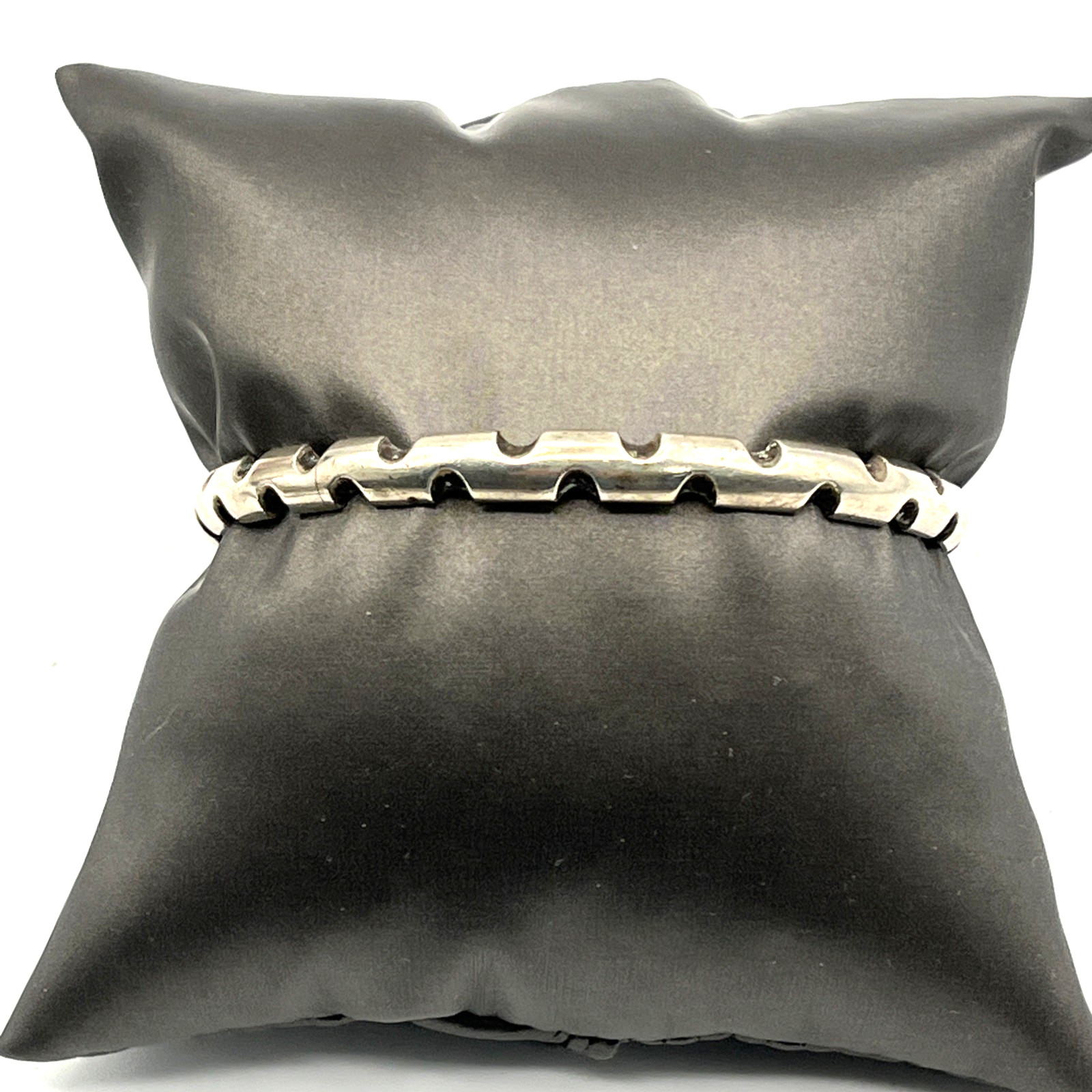Antonio Pineda Bracelet Sterling Silver Taxco Modernist Bangle Vintage 8″