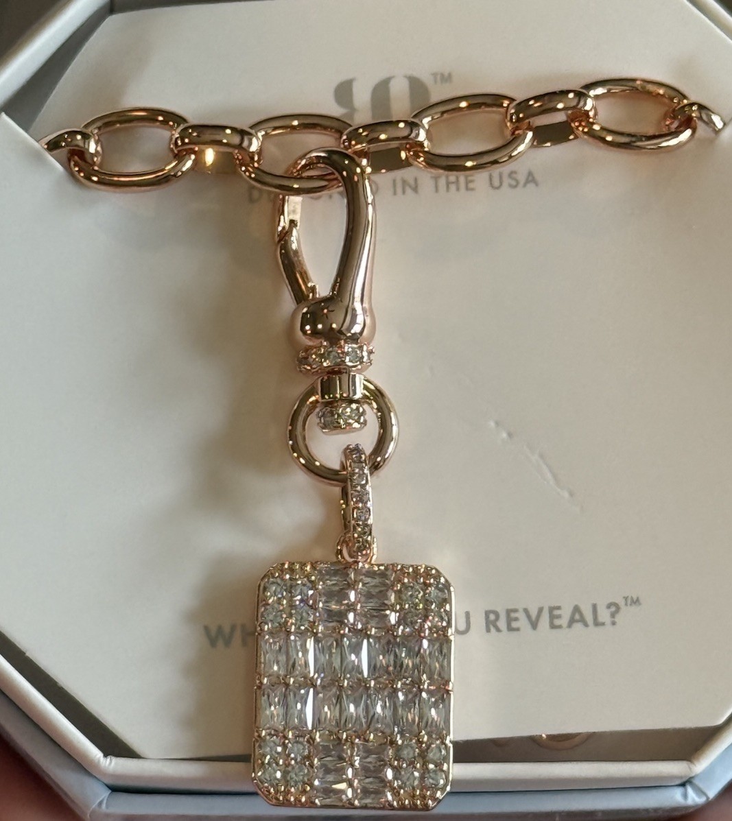 Bomb Party BP-OG Necklace-Be Anything But Basic-CZ On Rose Gold Plating
