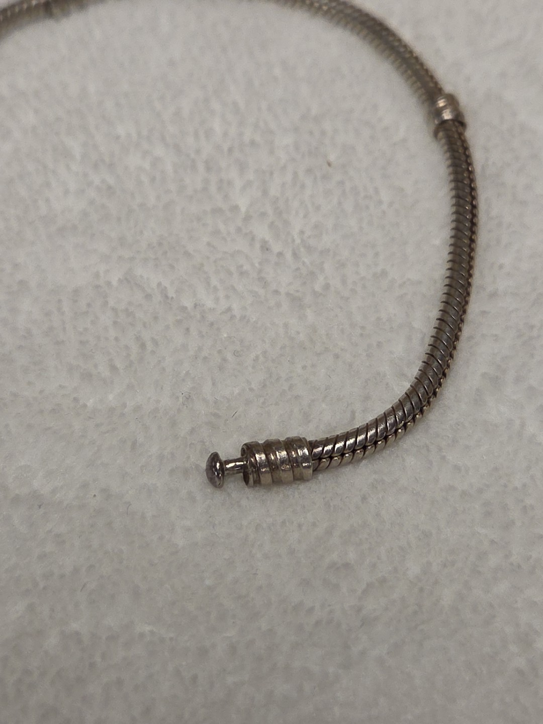 Pandora Silver Snake Chain Classic All Occasion Jewelry Bangle Bracelet (A)