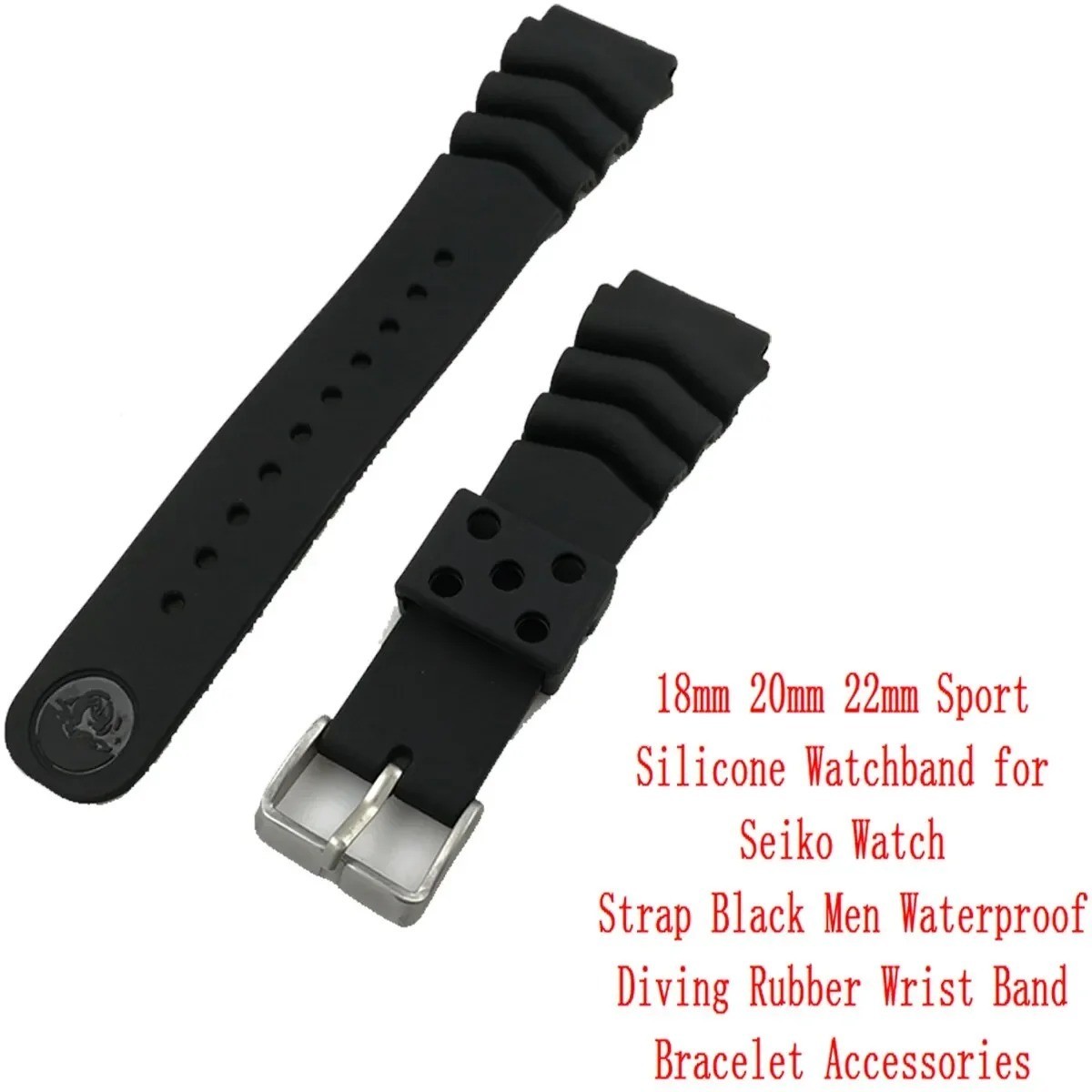 Soft Silicone Watch Band – Divers Style Replacement Strap Quick Release