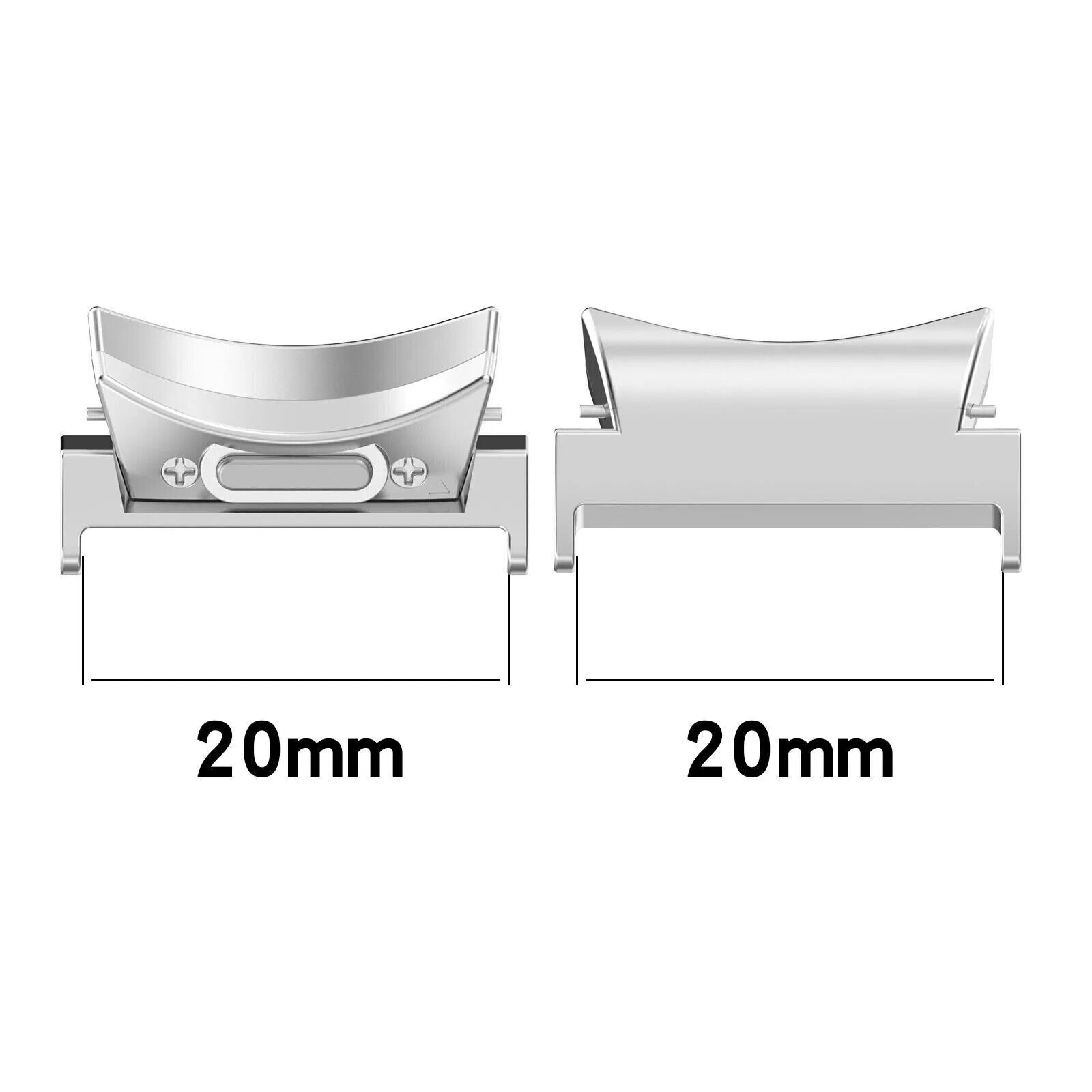 2Pcs/Kit Fit For Samsung Watch 4 5 6 22/20mm Steel Quick Adapter Metal Connector