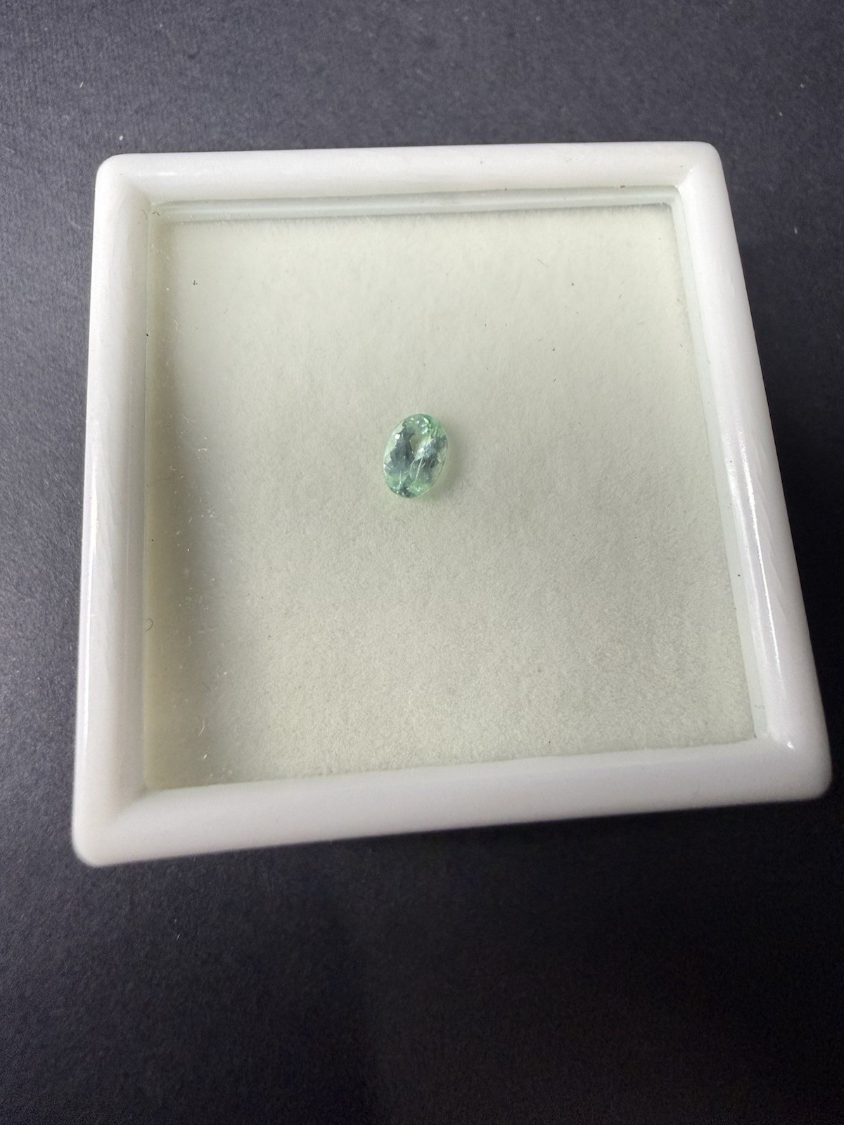 Blue Green Paraiba Type Loose Gemstone Oval Cut 6x3mm Approx .25ct