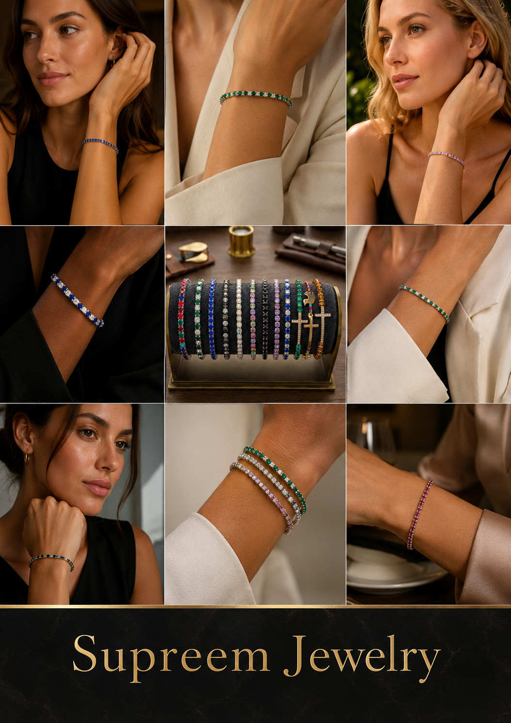 Sapphire Emerald Gemstone Tennis Bracelets | Choose Your Style