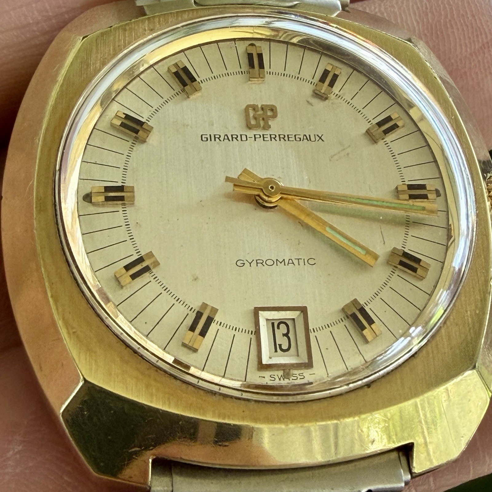 Vintage GIRARD PERREGAUX Gyromatic Date GoldPlated Automatic Men’s 38mm Watch