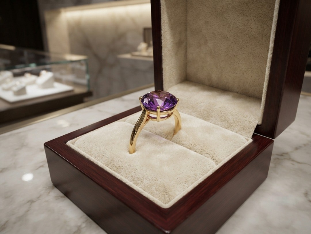 purple amethyst fine rings natural amethyst 925 silver ring party wear size 8